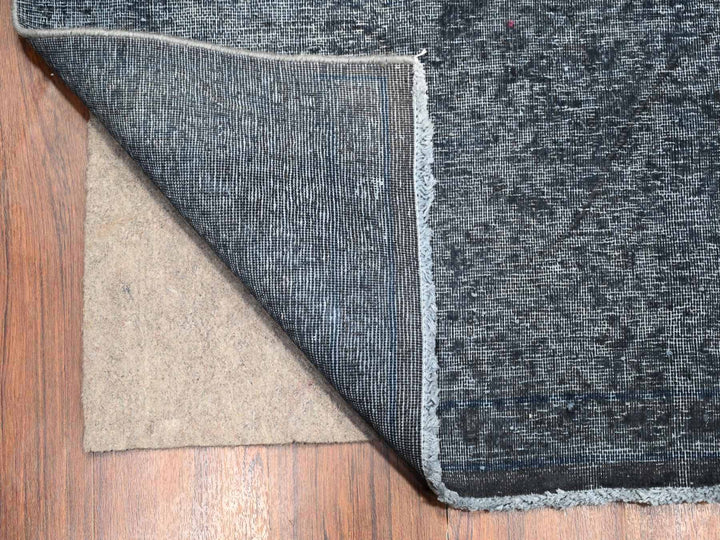 9'3" x 12'6" Vintage Hand Knotted Overdyed Wool Rectangle Oriental Rug - MOA10289653