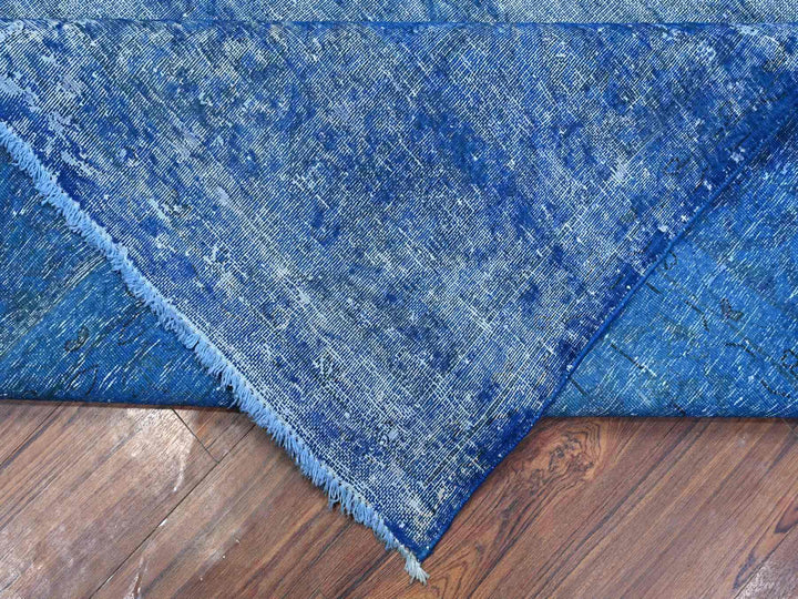 9'5" x 12'7" Vintage Hand Knotted Overdyed Wool Rectangle Oriental Rug - MOA10289654
