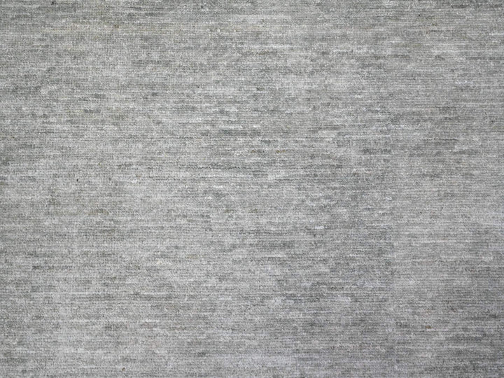 8'8" x 11'9" New Hand Knotted Grey Wool Rectangle Oriental Rug - MOA10289655