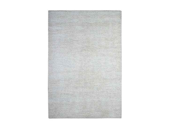 6'0" x 8'11" New Hand Knotted Ivory Wool Rectangle Oriental Rug - MOA10289656