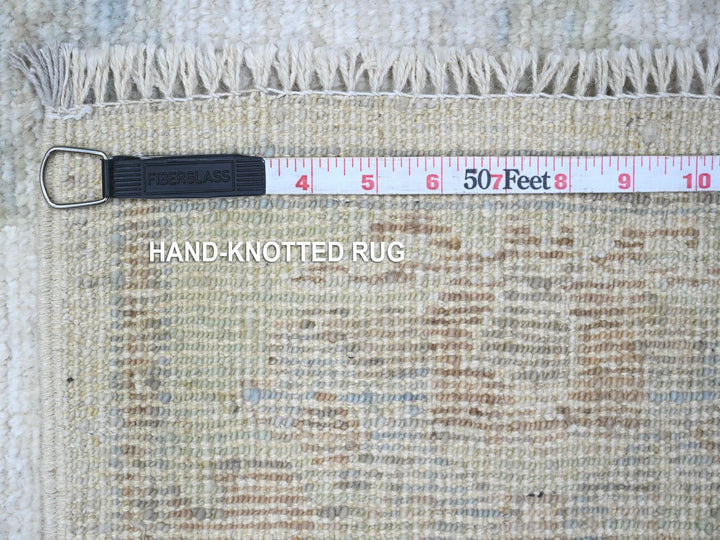 2'10" x 16'0" New Hand Knotted Grey Wool Runner Oriental Rug - MOA10289679
