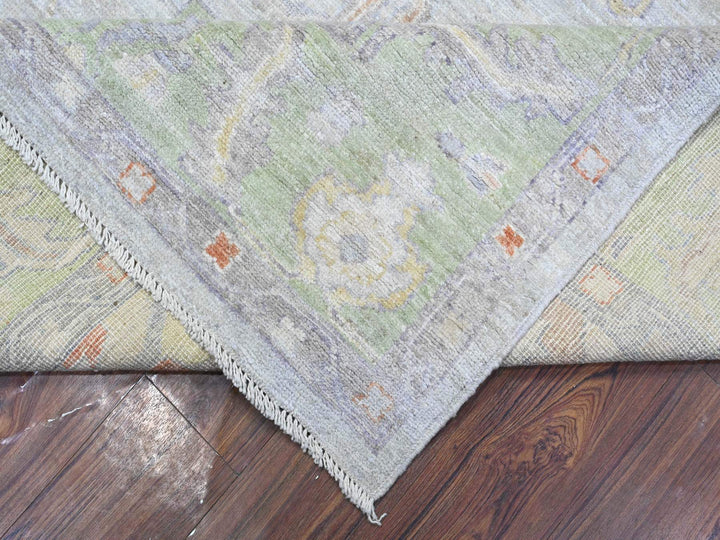 8'10" x 11'11" New Hand Knotted Grey Wool Rectangle Oriental Rug - MOA10289696
