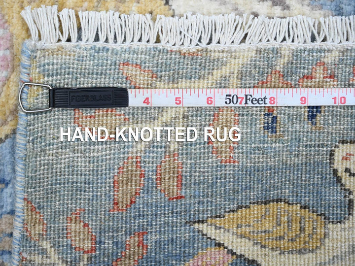 5'0" x 14'8" New Hand Knotted Blue Wool Runner Oriental Rug - MOA10289697