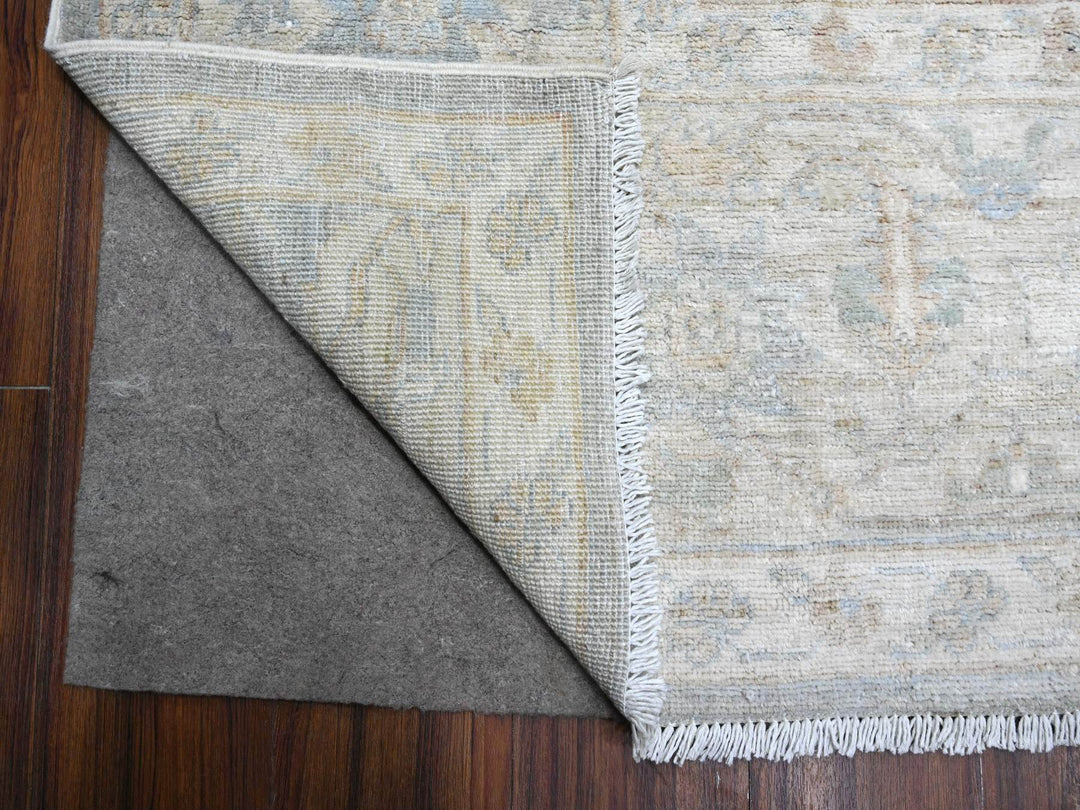 8'11" x 11'10" New Hand Knotted Grey Wool Rectangle Oriental Rug - MOA10289703