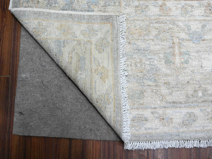 8'11" x 11'10" New Hand Knotted Grey Wool Rectangle Oriental Rug - MOA10289703
