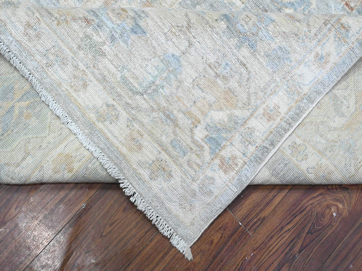 8'11" x 11'10" New Hand Knotted Grey Wool Rectangle Oriental Rug - MOA10289703
