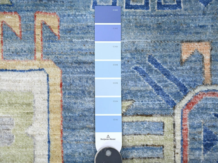 9'0" x 12'0" New Hand Knotted Blue Wool Rectangle Oriental Rug - MOA10289705