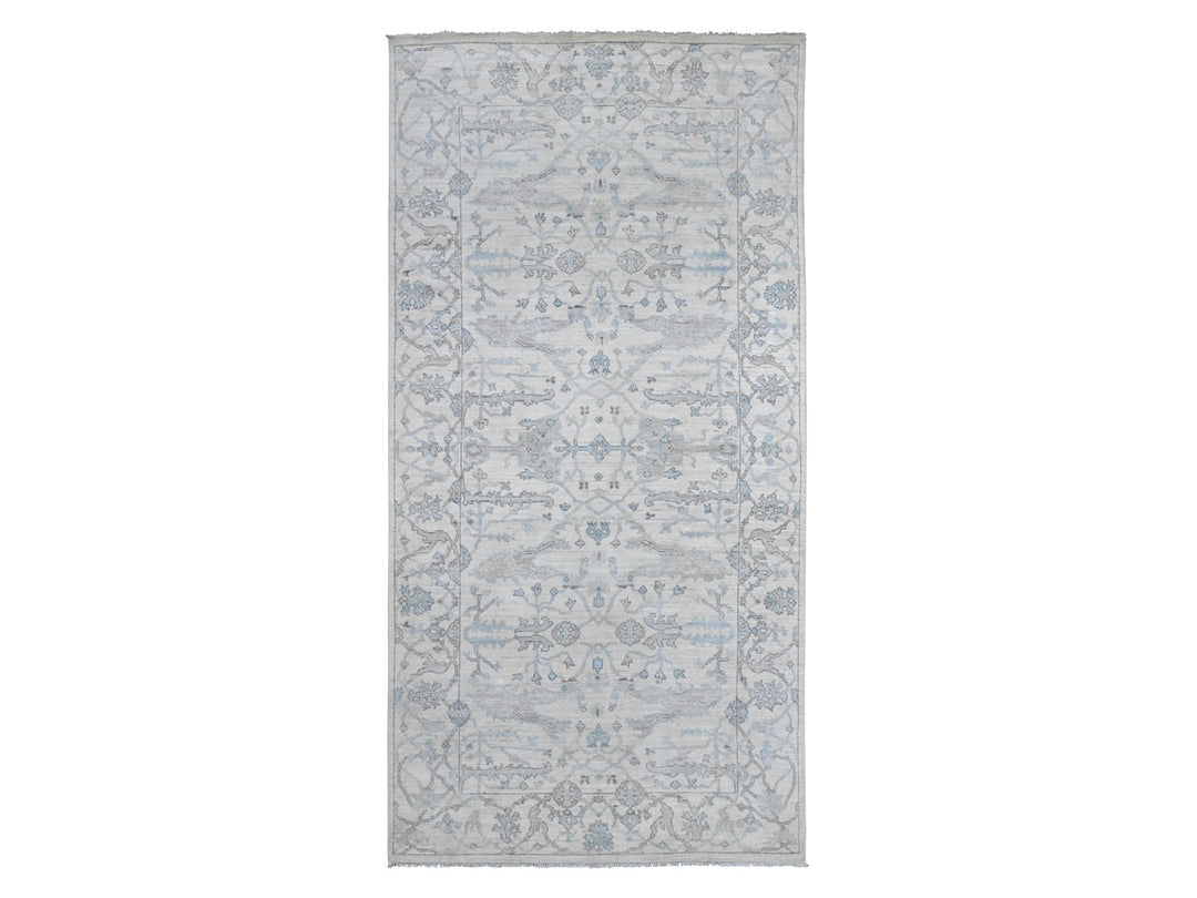 5'10" x 11'10" New Hand Knotted Ivory Wool Runner Oriental Rug - MOA10289714
