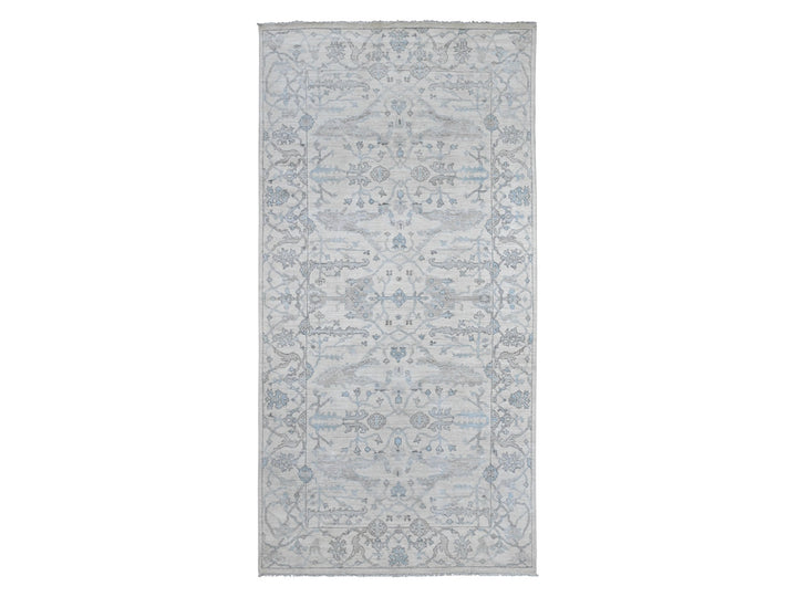 5'10" x 11'10" New Hand Knotted Ivory Wool Runner Oriental Rug - MOA10289714