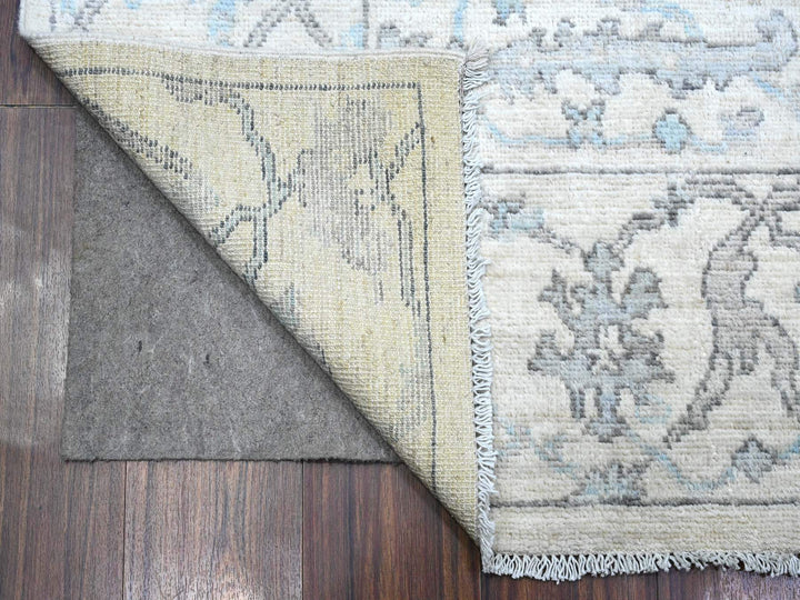 5'10" x 11'10" New Hand Knotted Ivory Wool Runner Oriental Rug - MOA10289714