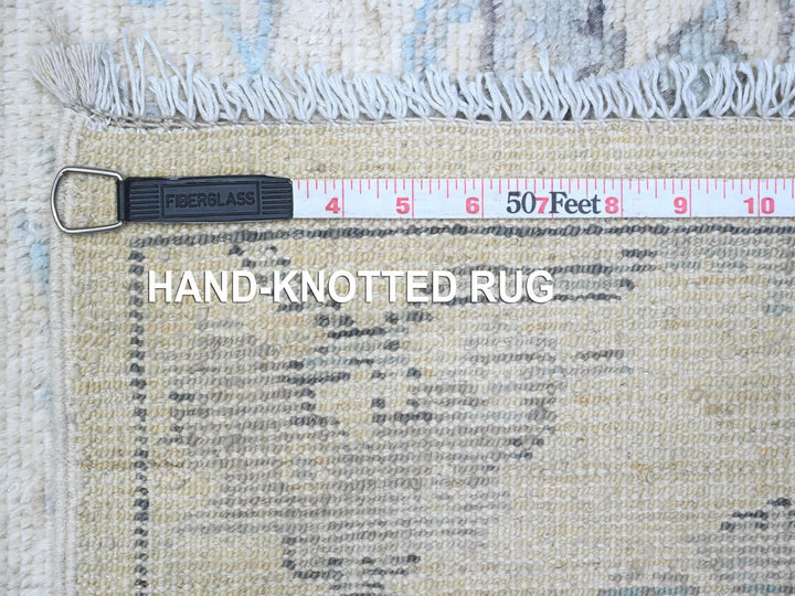 5'10" x 11'10" New Hand Knotted Ivory Wool Runner Oriental Rug - MOA10289714