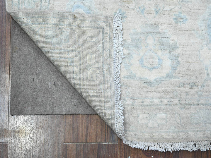 2'9" x 5'6" New Hand Knotted Grey Wool Runner Oriental Rug - MOA10289718