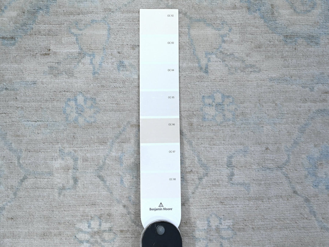 2'9" x 5'6" New Hand Knotted Grey Wool Runner Oriental Rug - MOA10289718