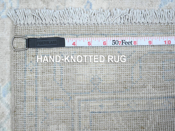 2'9" x 5'6" New Hand Knotted Grey Wool Runner Oriental Rug - MOA10289718