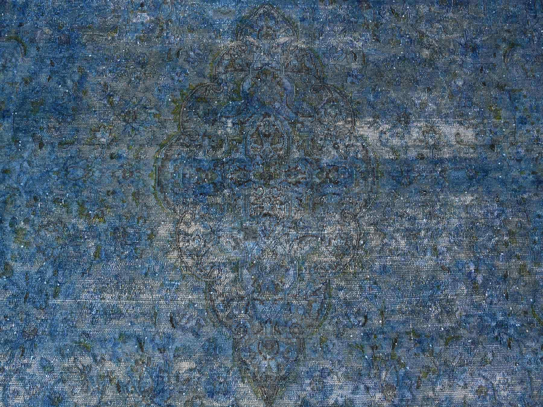 7'2" x 12'5" Vintage Hand Knotted Overdyed Wool Rectangle Oriental Rug - MOA10289725