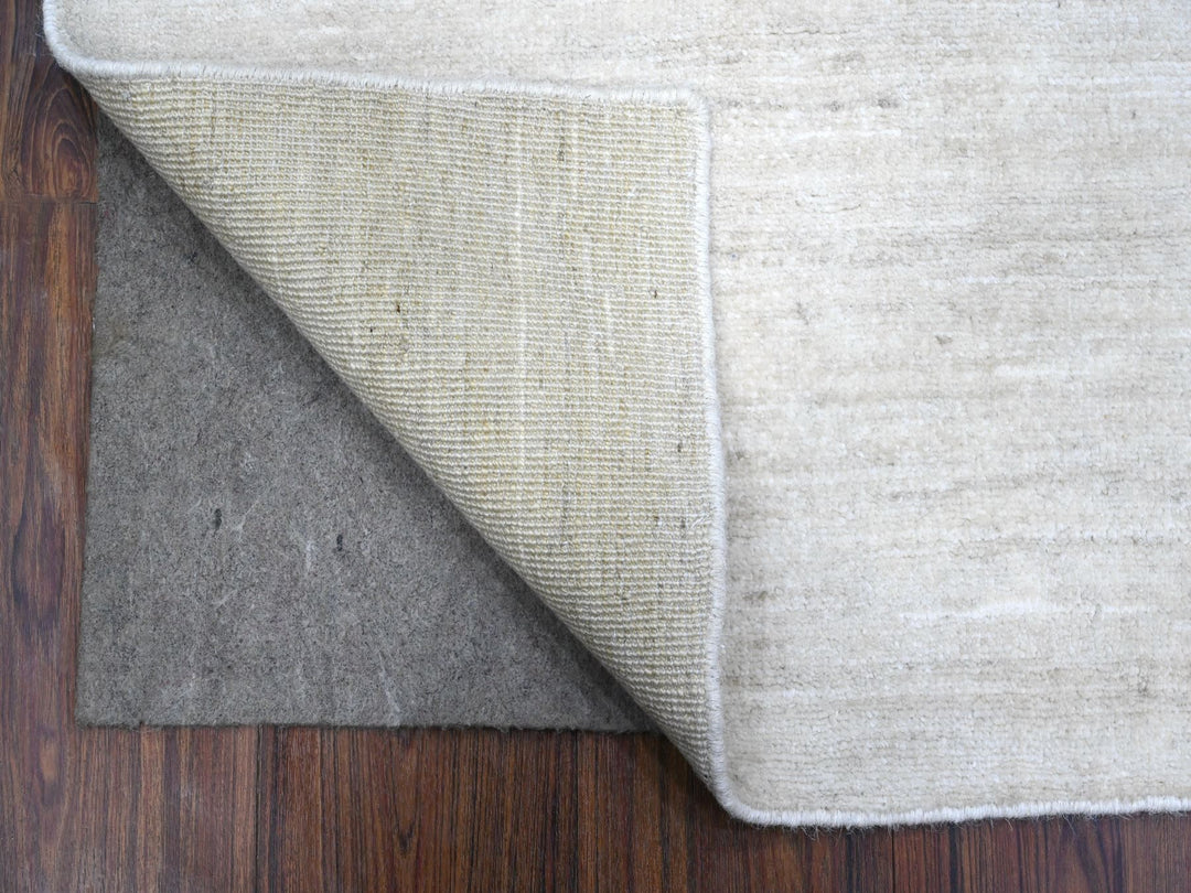 2'1" x 3'0" New Hand Knotted Ivory Wool Rectangle Oriental Rug - MOA10289733