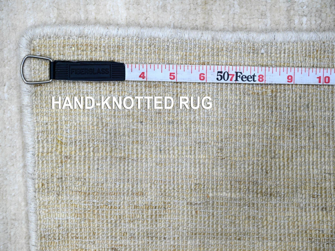 2'1" x 3'0" New Hand Knotted Ivory Wool Rectangle Oriental Rug - MOA10289733