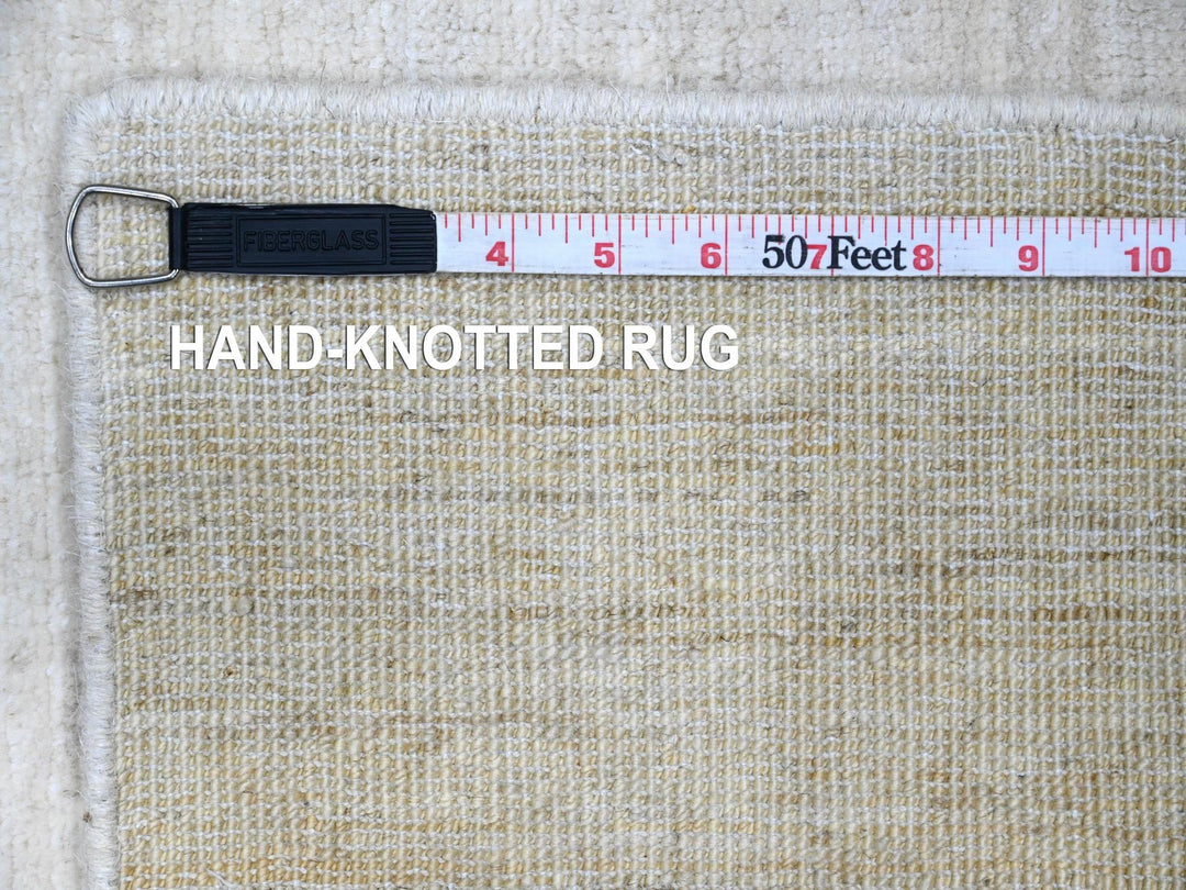 2'1" x 3'0" New Hand Knotted Ivory Wool Rectangle Oriental Rug - MOA10289734