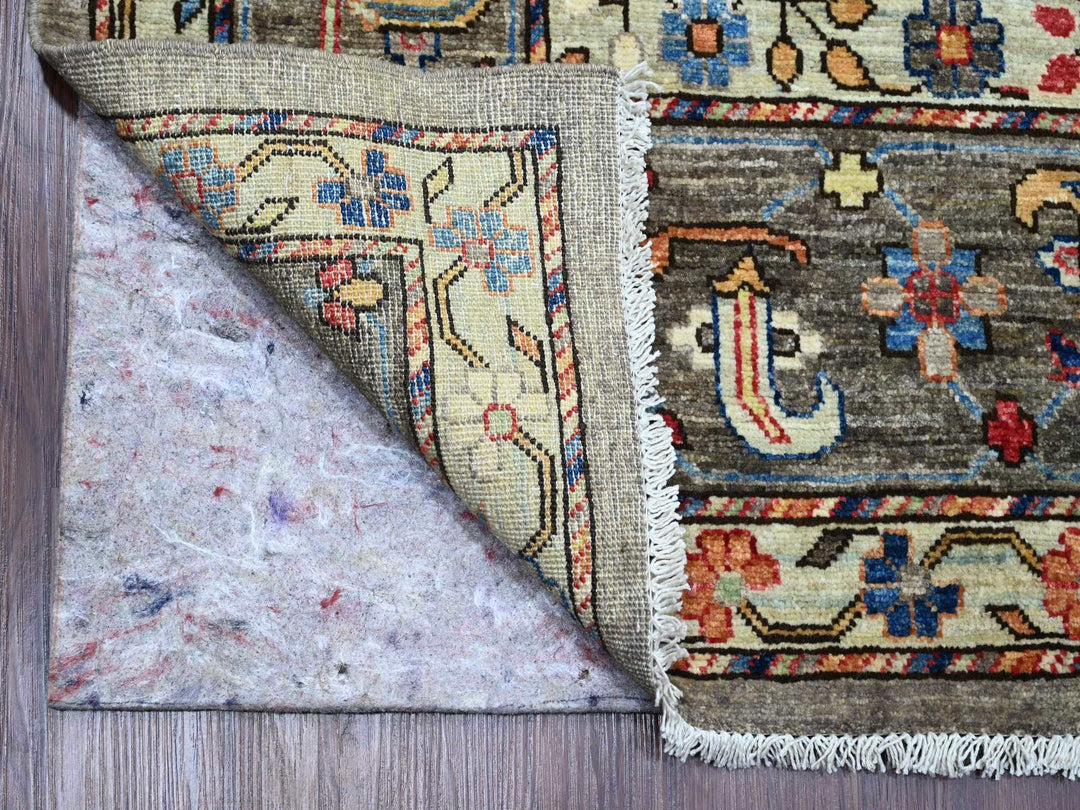 8'9" x 11'11" New Hand Knotted Grey Wool Rectangle Oriental Rug - MOA10289746