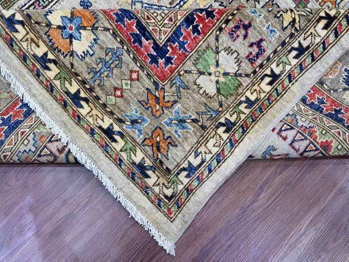 8'9" x 11'10" New Hand Knotted Grey Wool Rectangle Oriental Rug - MOA10289747