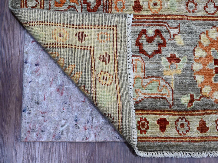 7'10" x 9'9" New Hand Knotted Grey Wool Rectangle Oriental Rug - MOA10289759