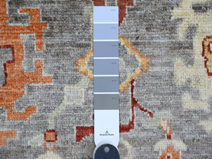 7'10" x 9'9" New Hand Knotted Grey Wool Rectangle Oriental Rug - MOA10289759