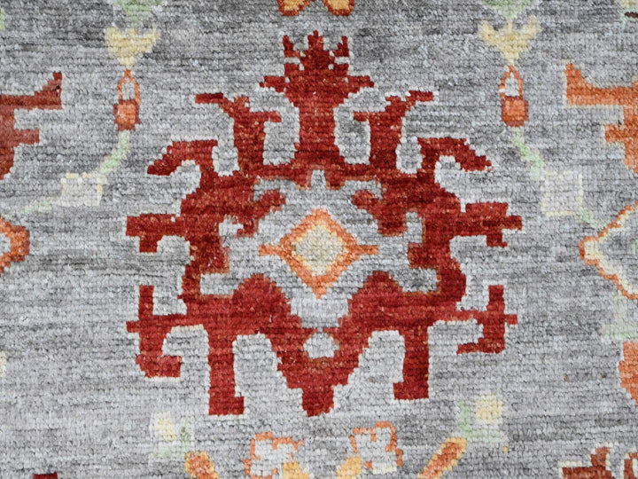 7'10" x 9'9" New Hand Knotted Grey Wool Rectangle Oriental Rug - MOA10289759