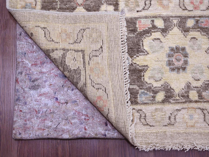 8'2" x 9'8" New Hand Knotted Brown Wool Rectangle Oriental Rug - MOA10289760