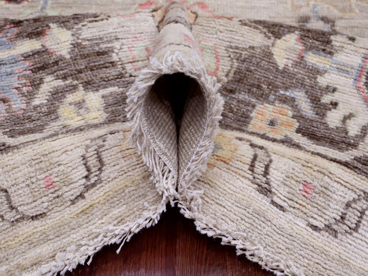 8'2" x 9'8" New Hand Knotted Brown Wool Rectangle Oriental Rug - MOA10289760