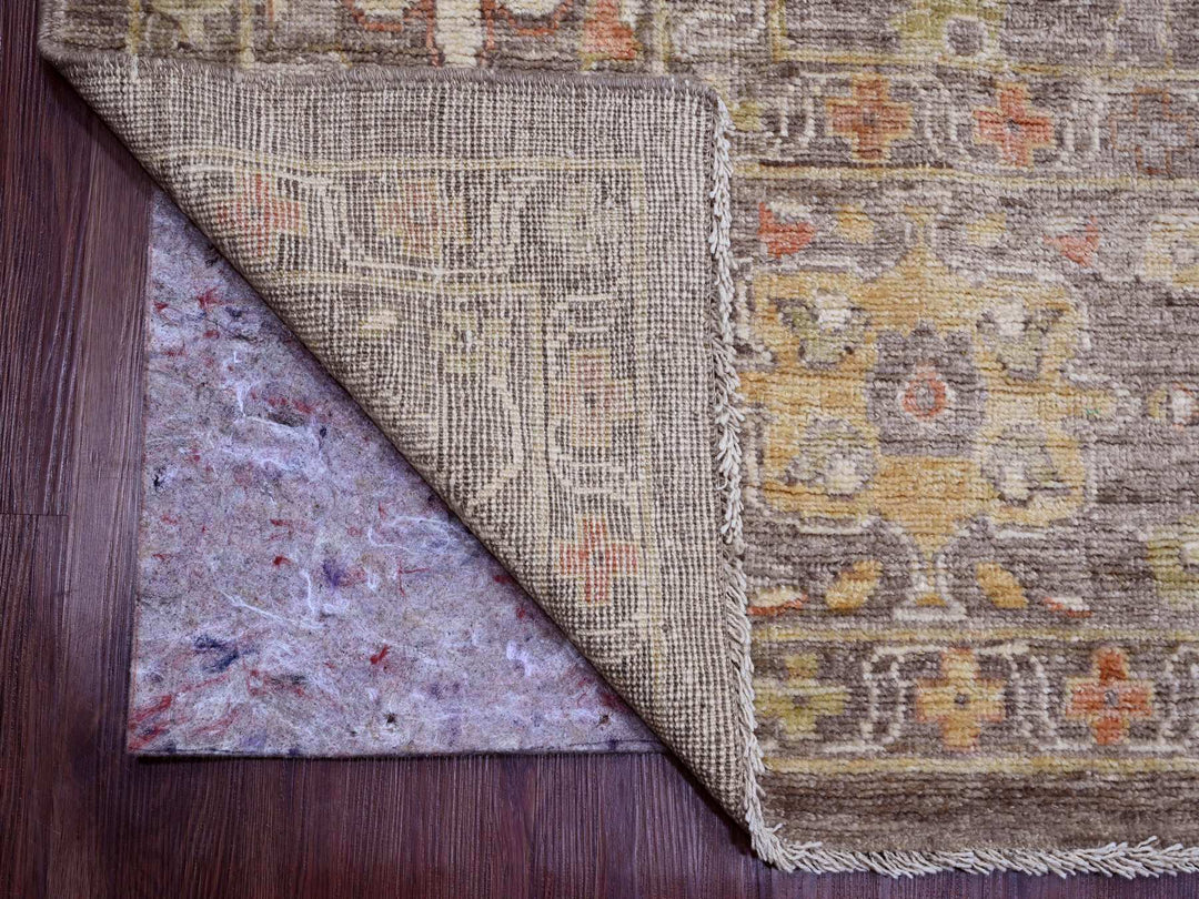 8'0" x 15'7" New Hand Knotted Brown Wool Runner Oriental Rug - MOA10289761