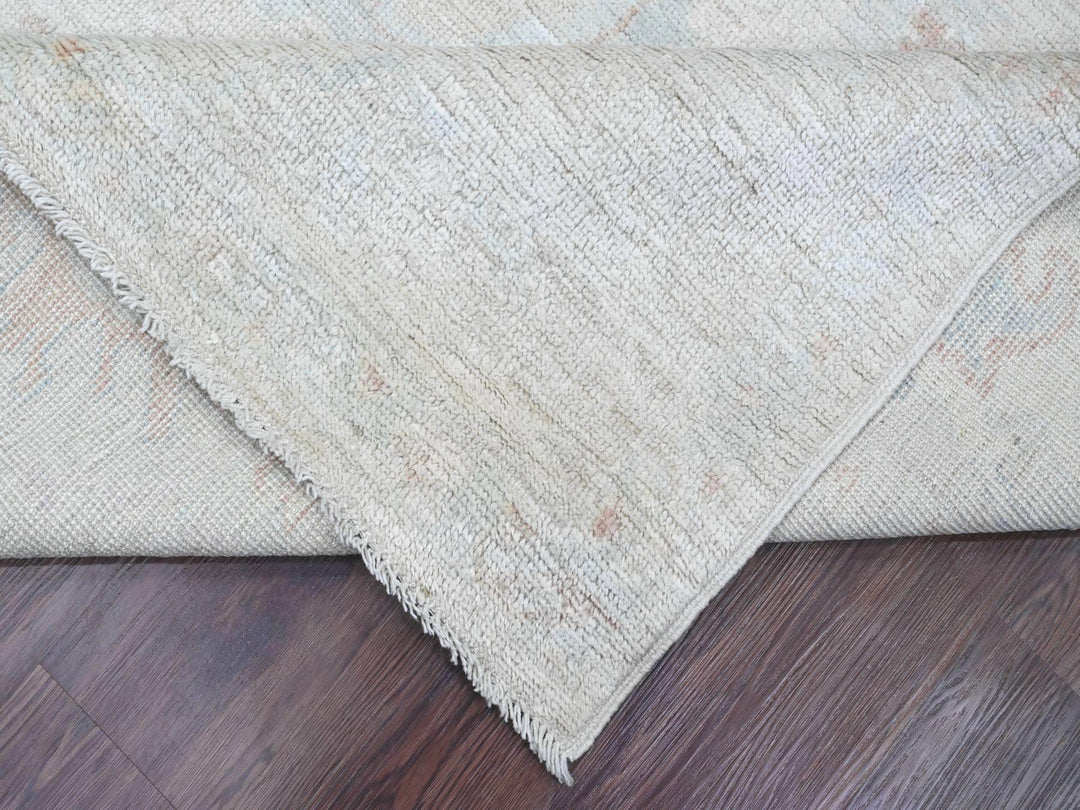 7'11" x 9'7" New Hand Knotted Grey Wool Rectangle Oriental Rug - MOA10289766