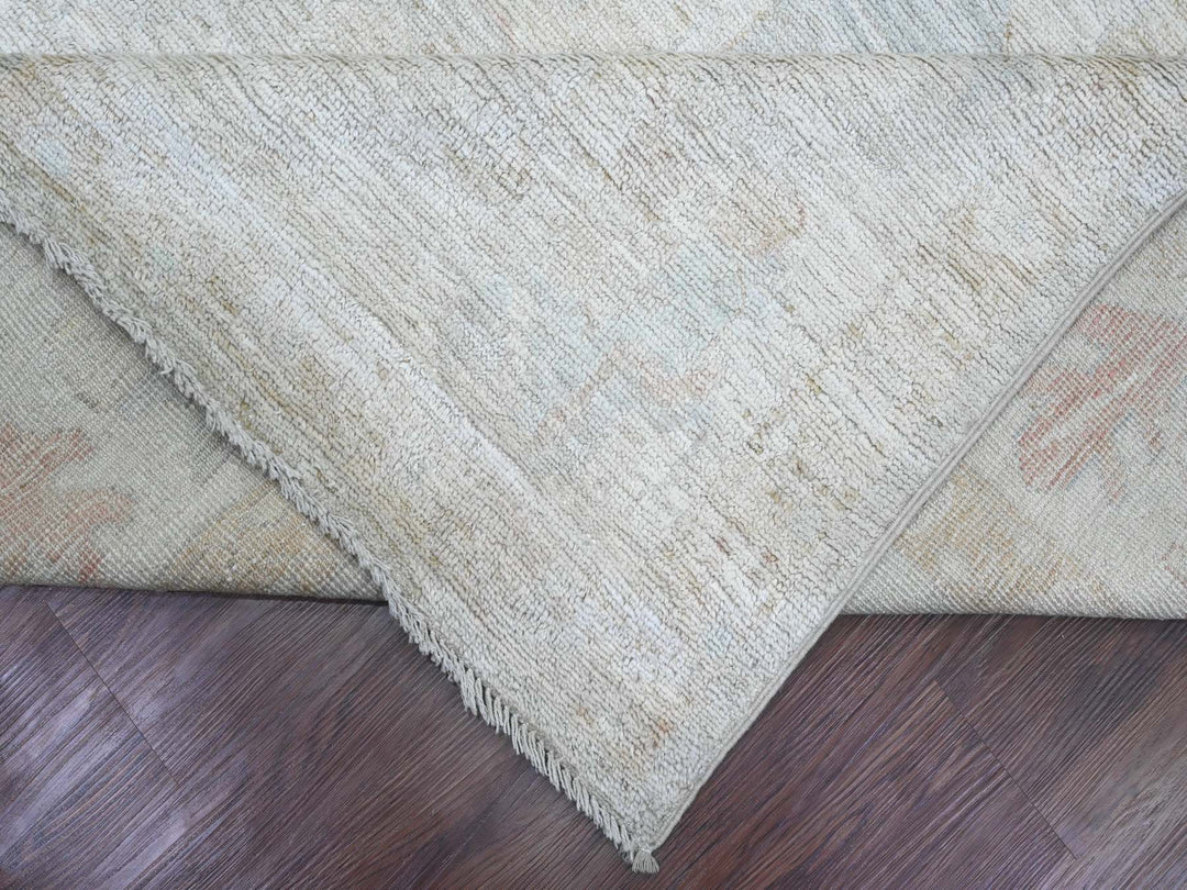 7'8" x 14'10" New Hand Knotted Grey Wool Runner Oriental Rug - MOA10289768