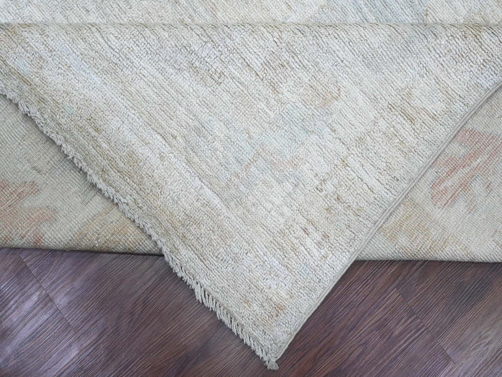 7'8" x 14'10" New Hand Knotted Grey Wool Runner Oriental Rug - MOA10289768