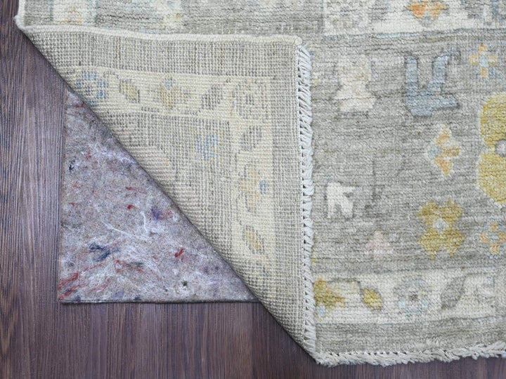 8'0" x 9'7" New Hand Knotted Grey Wool Rectangle Oriental Rug - MOA10289769