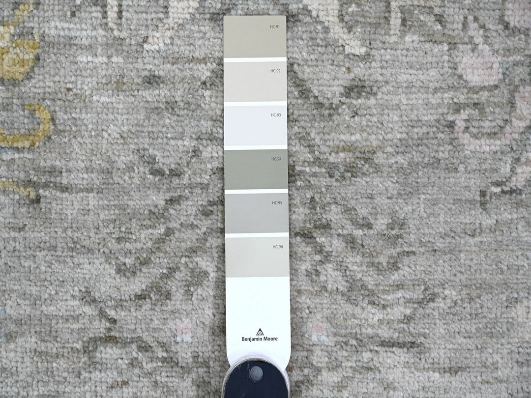 8'0" x 9'7" New Hand Knotted Grey Wool Rectangle Oriental Rug - MOA10289769
