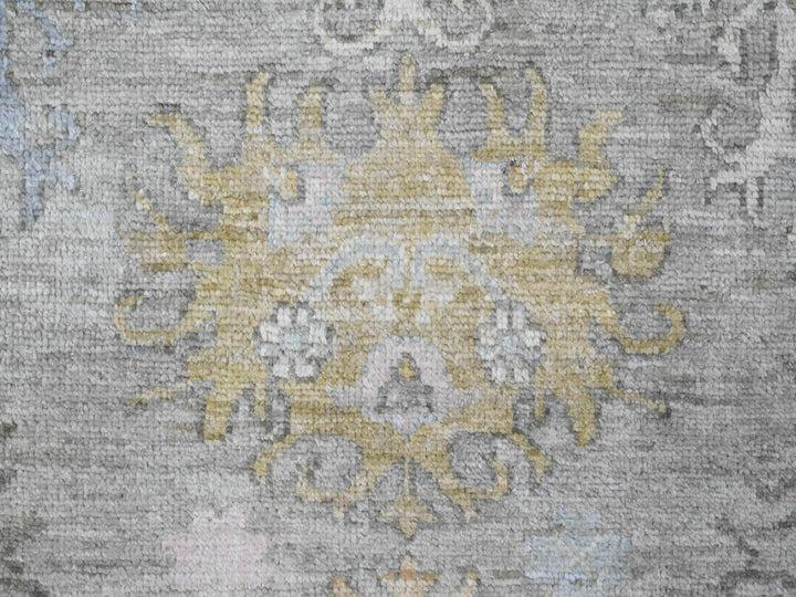 8'0" x 9'7" New Hand Knotted Grey Wool Rectangle Oriental Rug - MOA10289769