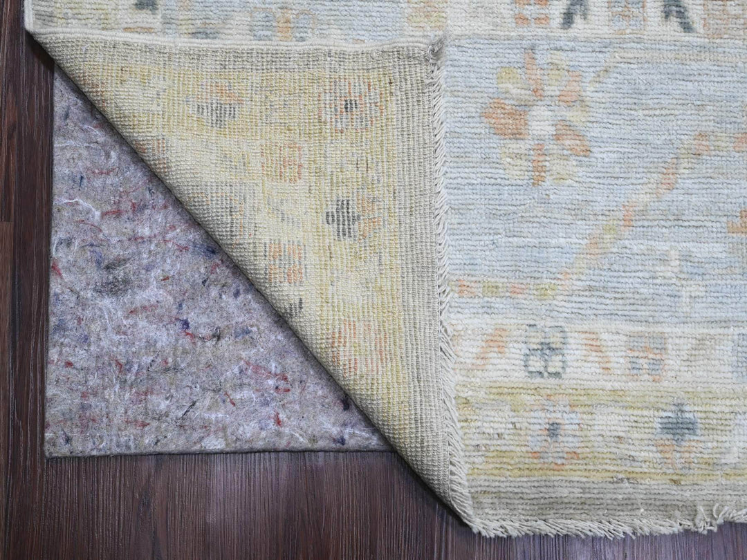 9'9" x 17'3" New Hand Knotted Grey Wool Rectangle Oriental Rug - MOA10289775