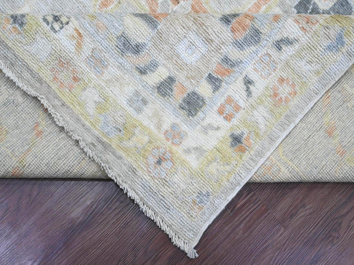 9'9" x 17'3" New Hand Knotted Grey Wool Rectangle Oriental Rug - MOA10289775