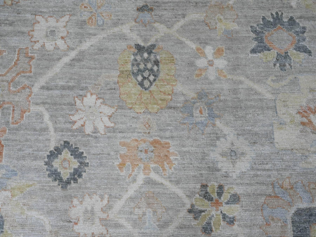 9'9" x 17'3" New Hand Knotted Grey Wool Rectangle Oriental Rug - MOA10289775
