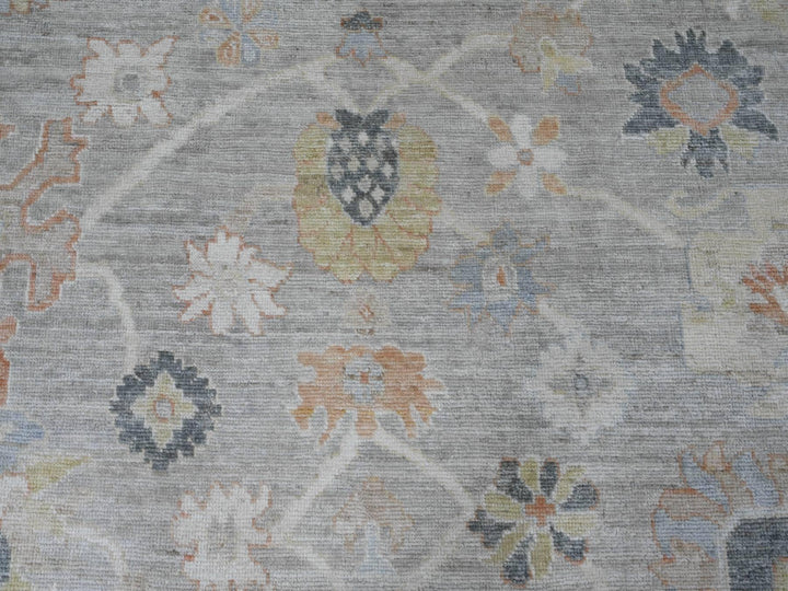 9'9" x 17'3" New Hand Knotted Grey Wool Rectangle Oriental Rug - MOA10289775