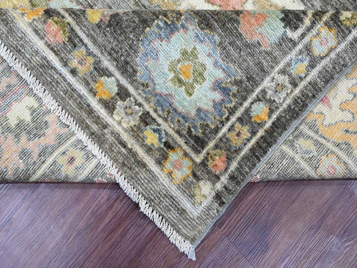 7'11" x 9'10" New Hand Knotted Brown Wool Rectangle Oriental Rug - MOA10289777