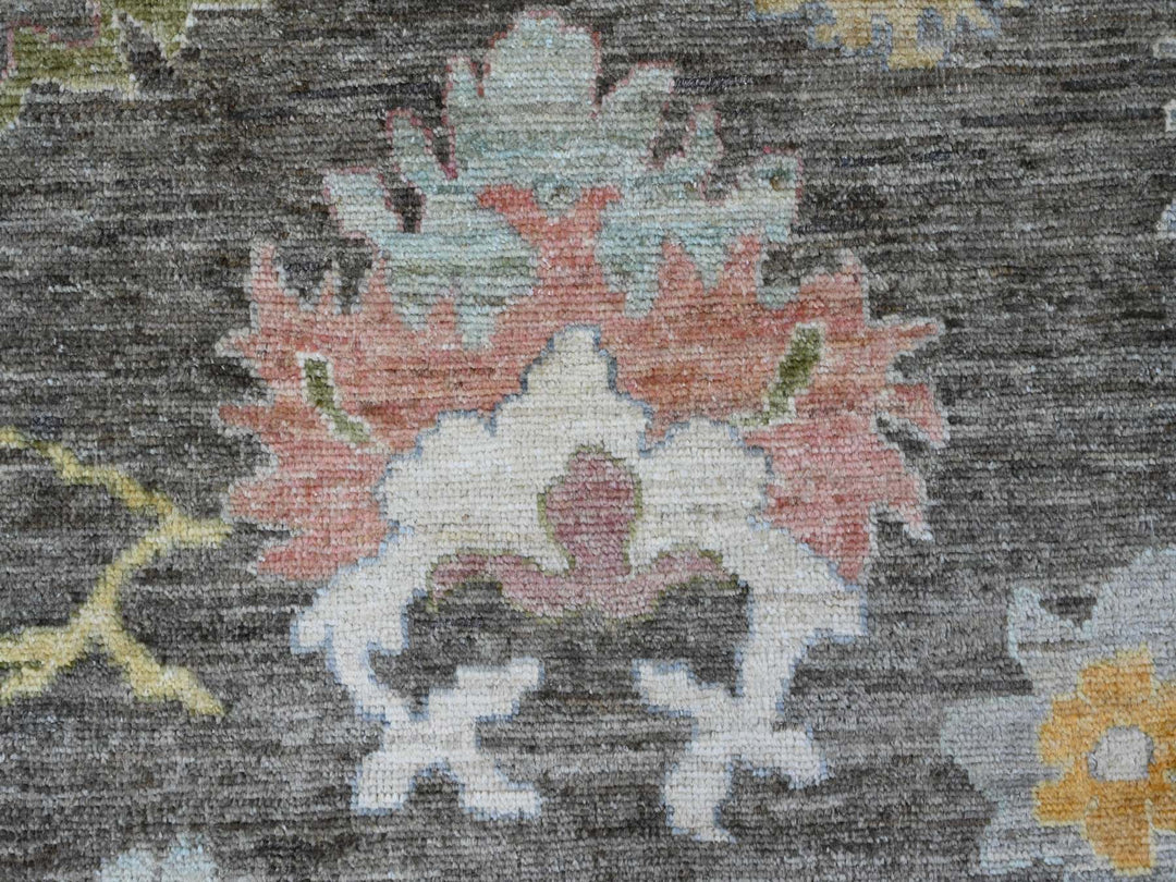 7'11" x 9'10" New Hand Knotted Brown Wool Rectangle Oriental Rug - MOA10289777