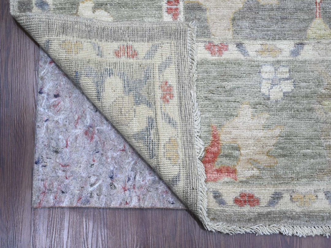 7'11" x 10'6" New Hand Knotted Grey Wool Rectangle Oriental Rug - MOA10289778
