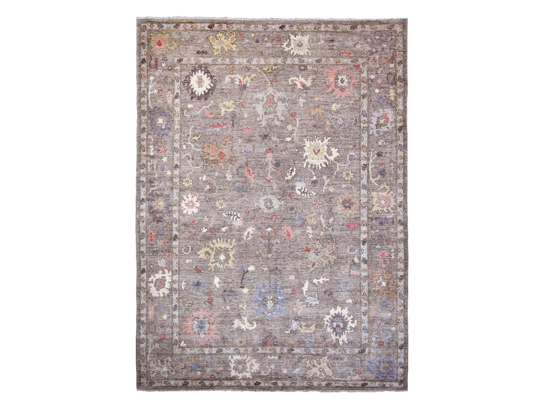 10'0" x 13'7" New Hand Knotted Brown Wool Rectangle Oriental Rug - MOA10289780