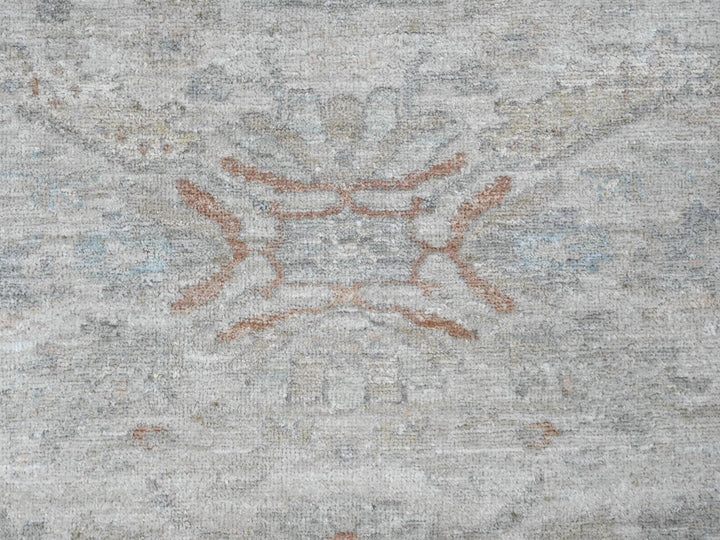 7'7" x 7'9" New Hand Knotted Ivory Wool Round Oriental Rug - MOA10289796