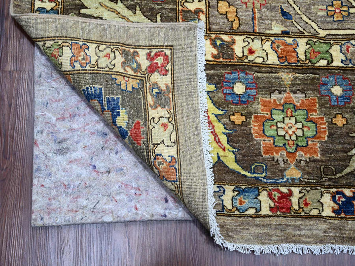 10'0" x 13'4" New Hand Knotted Grey Wool Rectangle Oriental Rug - MOA10289798