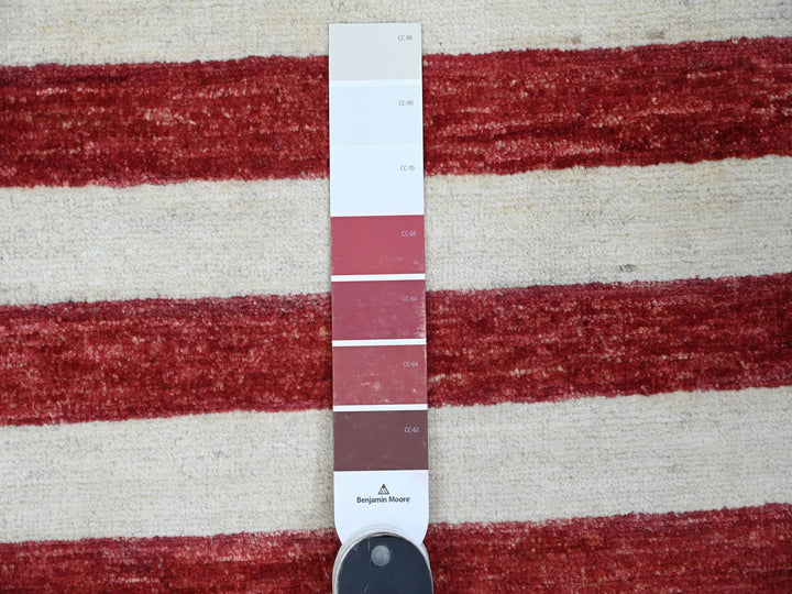 2'6" x 3'11" New Hand Knotted Red Wool Rectangle Oriental Rug - MOA10289803