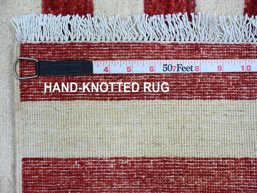 2'6" x 3'11" New Hand Knotted Red Wool Rectangle Oriental Rug - MOA10289803