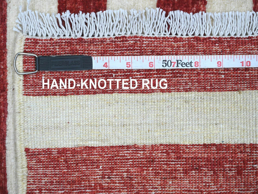 2'5" x 4'0" New Hand Knotted Red Wool Rectangle Oriental Rug - MOA10289808