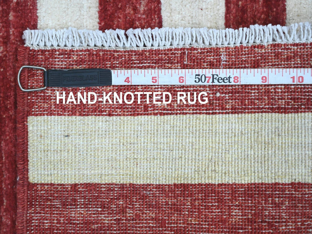 2'6" x 3'11" New Hand Knotted Red Wool Rectangle Oriental Rug - MOA10289809